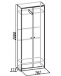 Комфорт 1 Шкаф для одежды 6 (782х2088х373)