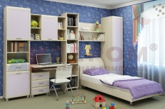 Детская Ксюша 6 (Дуб Беленый с Сиреневыми вставками)