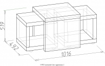 Гипер Стол журнальный 2 (1016х519х492)