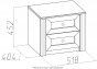 Монтпельер Тумба прикроватная 1 (дуб млечный) (518х452х404)